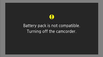 Can battery packs BP-808D/BP-819D/BP-827D be used with the camcorder ?