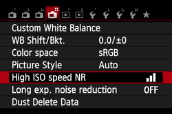 canon high iso speed nr