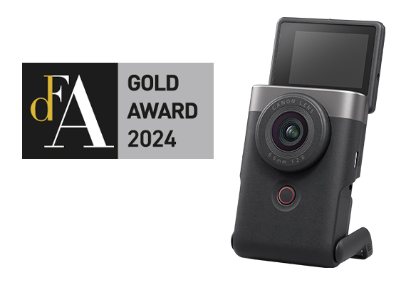 Canon Receives Gold Award for PowerShot V10 Vlog Camera at DFA Design for Asia Awards 2024